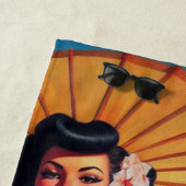 Serviette De Plage Plage Été Classique Été Épingle Vers le haut (En situation)