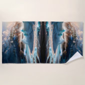 Serviette De Plage Plage Front Ocean Waves Paysage 1 (Devant)