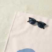 Serviette De Plage Plage Humeur Abstrait Feuille tropicale (En situation)