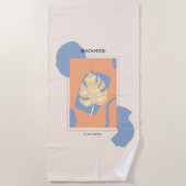 Serviette De Plage Plage Humeur Abstrait Feuille tropicale (Devant)