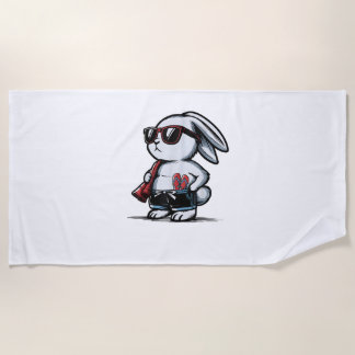 Serviette De Plage Plage Lapin Bunny Beach Goer été