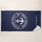 Serviette De Plage Plage nautique (Devant)