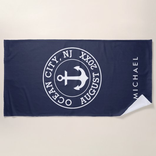 Serviette De Plage Plage nautique (Devant)