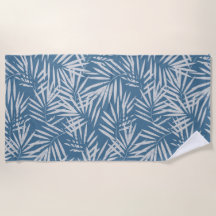 Plage Palm Feuilles en bleu