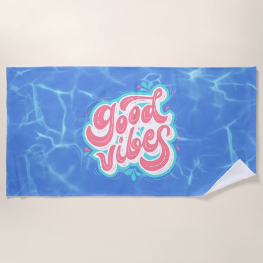 Serviette De Plage Plage/piscine Good Vibes (Devant)