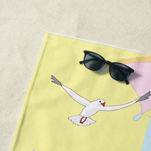 Serviette De Plage Plage Scène Animée Plage (En situation)