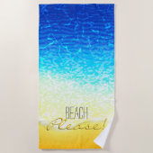 Serviette De Plage Plage S'il vous plaît Parkling Ocean Eau et Sable (Devant)