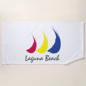 Serviette De Plage Plage Splashy Sails_Paint-The-Wind_Laguna (Devant)