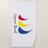 Serviette De Plage Plage Splashy Sails_Paint-The-Wind_Laguna (Devant)