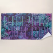 Serviette De Plage Plage Surf Plage Impression Violet Blues (Devant)