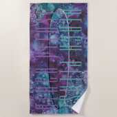 Serviette De Plage Plage Surf Plage Impression Violet Blues (Devant)