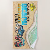 Serviette De Plage Plage Thème Plage serviette (Devant)