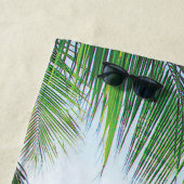Serviette De Plage Plage Tiki Bar Blue Tropical Paysage Peinture (En situation)