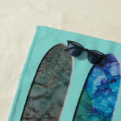 Serviette De Plage Plage Towel Surfboards dans le sable (En situation)