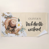 Serviette De Plage Plage tropicale Bachelorette Weekend Beach Towne (Devant)