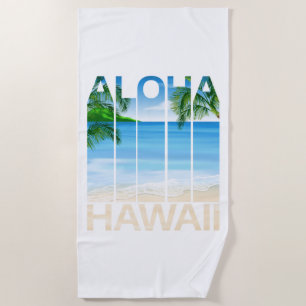 Serviette De Plage Plage tropicale des îles Aloha Hawaii