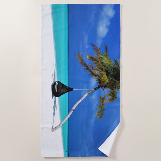 Serviette De Plage Plage tropicale Palm Relax (Devant)