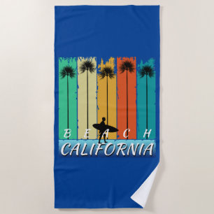 Serviette De Plage PLAGE vintage CALIFORNIE PALMIERS