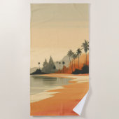 Serviette De Plage Plage vintage/rétro/tropicale (Devant)