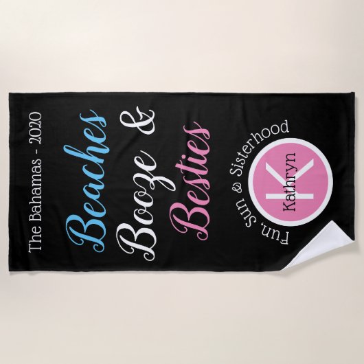 Serviette De Plage Plages, Alcool & Copines (Devant)