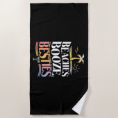 Serviette De Plage Plages Booze & Besties Coconut Tree été (Devant)
