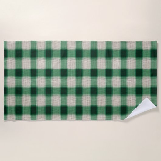 Serviette De Plage Plaid à la crème verte (Devant)