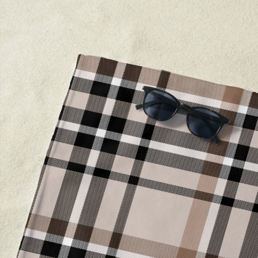 Serviette De Plage Plaid beige (En situation)