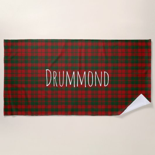 Serviette de plage Plaid Drummond Tartan (Devant)