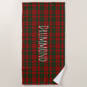 Serviette de plage Plaid Drummond Tartan (Devant)