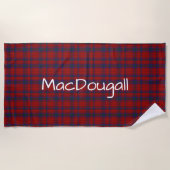 Serviette de plage Plaid MacDougall Tartan (Devant)