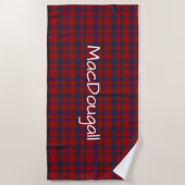 Serviette de plage Plaid MacDougall Tartan (Devant)
