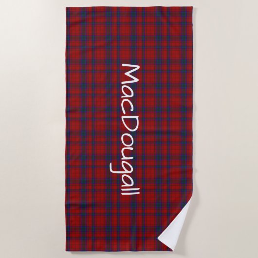 Serviette de plage Plaid MacDougall Tartan (Devant)