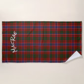 Serviette de plage Plaid MacRae Tartan (Devant)