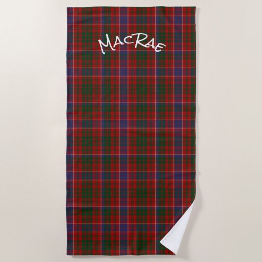 Serviette de plage Plaid MacRae Tartan (Devant)