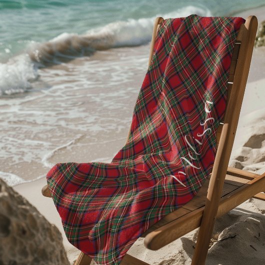 Serviette De Plage Plaid Rustic Classic Custom Stewart Tartan