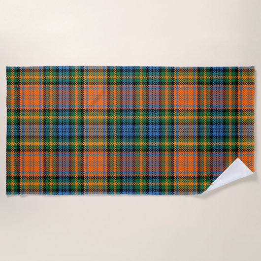Serviette De Plage Plaid Rustic Tartan Clan Murray Elegant (Devant)