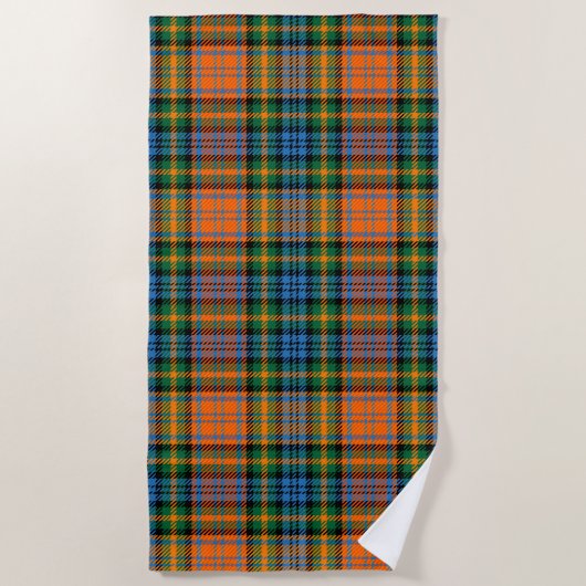 Serviette De Plage Plaid Rustic Tartan Clan Murray Elegant (Devant)