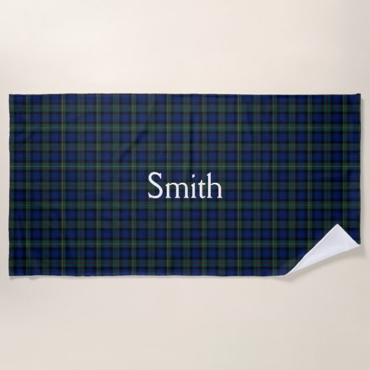 Serviette de plage plaid Smith Clan Tartan (Devant)