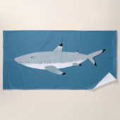 Serviette De Plage Plaisant requin noir pointu de récif (Devant)