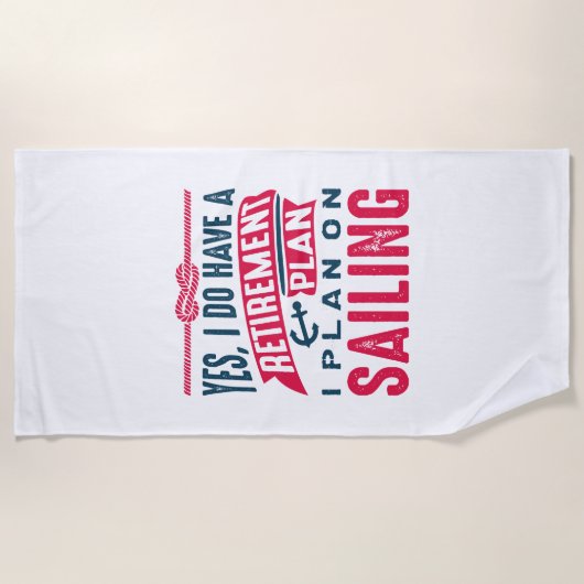 Serviette De Plage Plan de retraite - Voile (Devant)