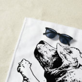 Serviette De Plage Plan Neige, Forme Rapide (En situation)