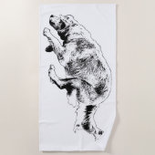 Serviette De Plage Plan Neige, Forme Rapide (Devant)
