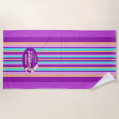 Serviette De Plage Planche de surf du pipeline Hawaiian striped - Vio (Devant)