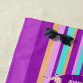 Serviette De Plage Planche de surf du pipeline Hawaiian striped - Vio (En situation)