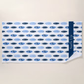 Serviette De Plage Planche de surf Surfs Up  (Devant)
