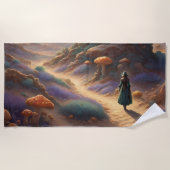 Serviette De Plage Planète Champignon Magique  (Devant)
