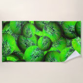 Serviette De Plage Planètes vert néon en optique 3D (Devant)
