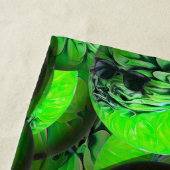 Serviette De Plage Planètes vert néon en optique 3D (En situation)