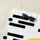 Serviette De Plage Plante citron géométrique (En situation)