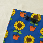 Serviette De Plage Plante de tournesol dans un pot (En situation)